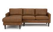 Trafton Sectional Chofa Configuration Rust Leather CH (LAF) + LS (RAF) by Homeportonline