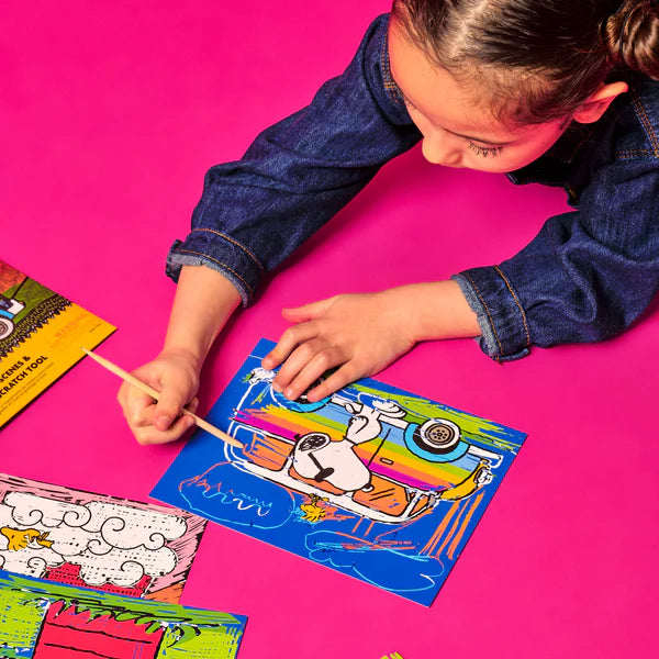 Ooly x Peanuts Scratch Art Kit 13 pc Set by Homeportonline
