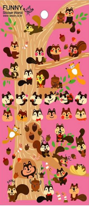 Stickers Squirrel Soft Puffy by Homeportonline