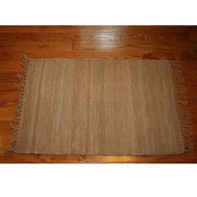 Rag Rug Cotton Tan 4'x6 by Homeportonline