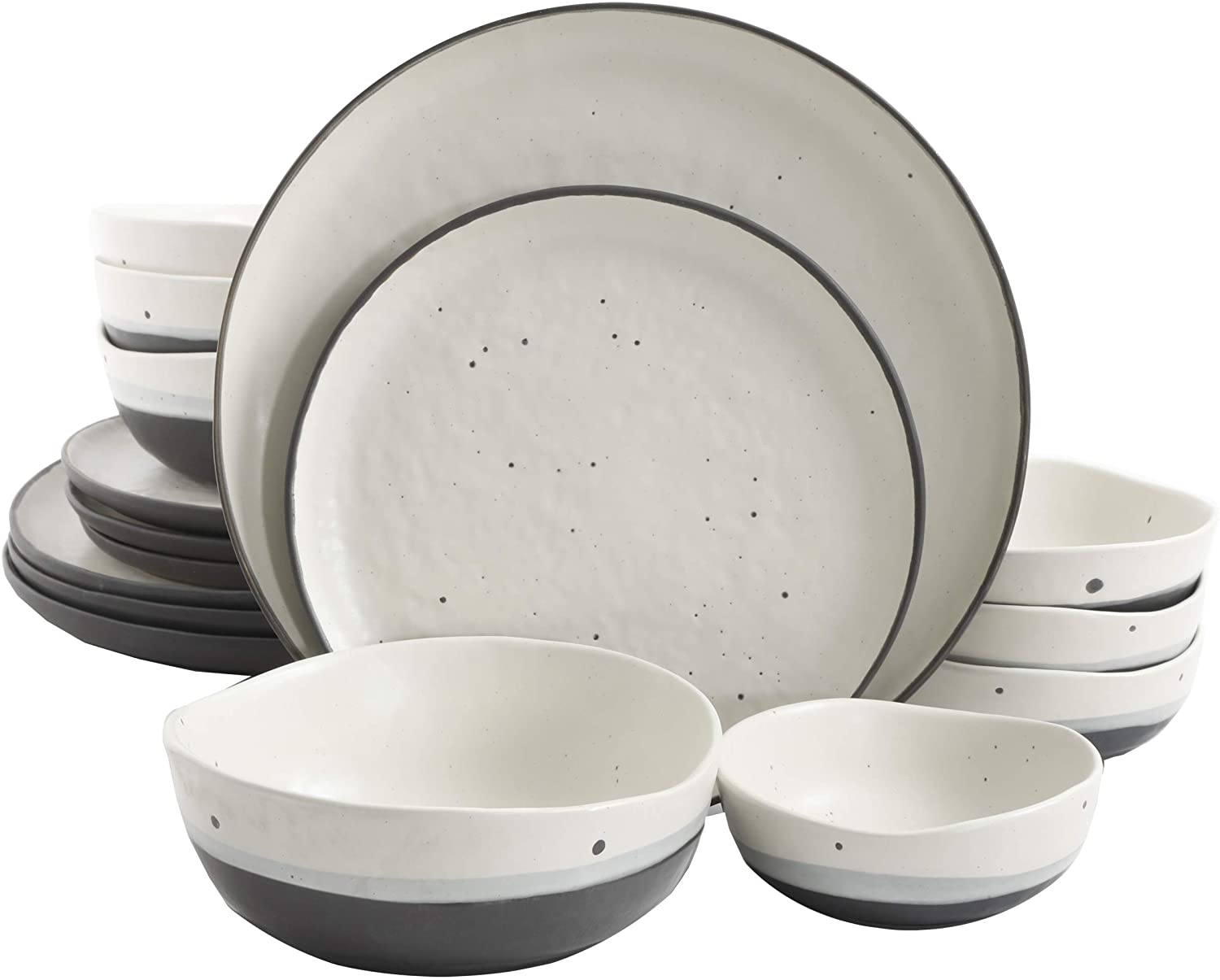 Elite Rhinebeck Double Bowl Dinnerware 16 Piece Set by Homeportonline