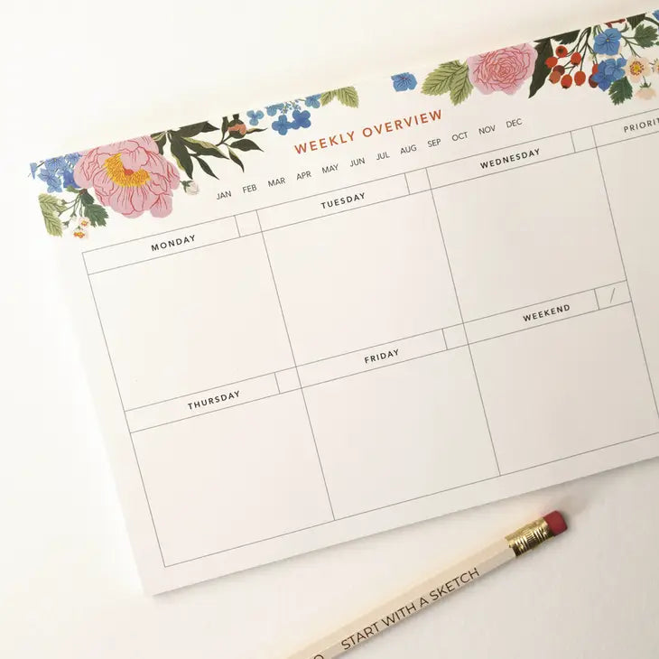 Weekly Overview Notepad