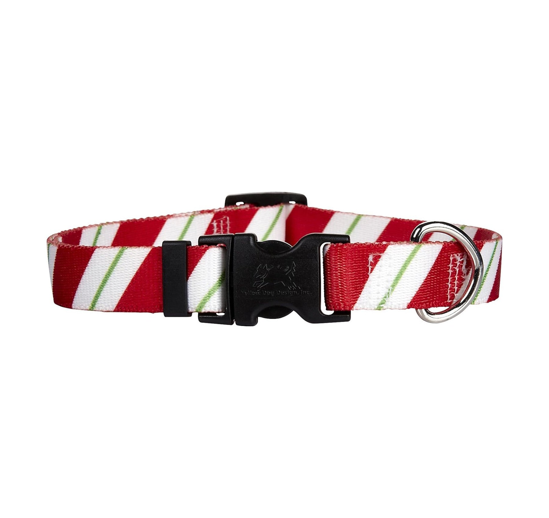 Dog Collar 1in wide Medium 14inch-20inch Peppermint Stick by Homeportonline