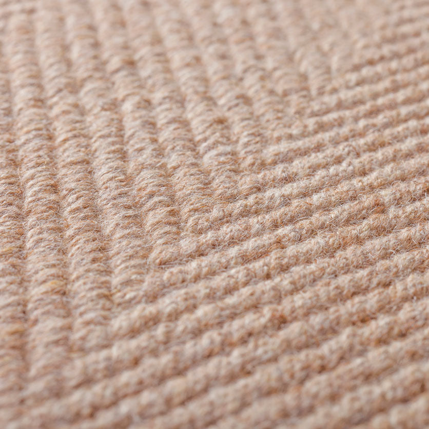 Monaco Herringbone Wool Rug Ecru 5' x 7'6" by Homeportonline