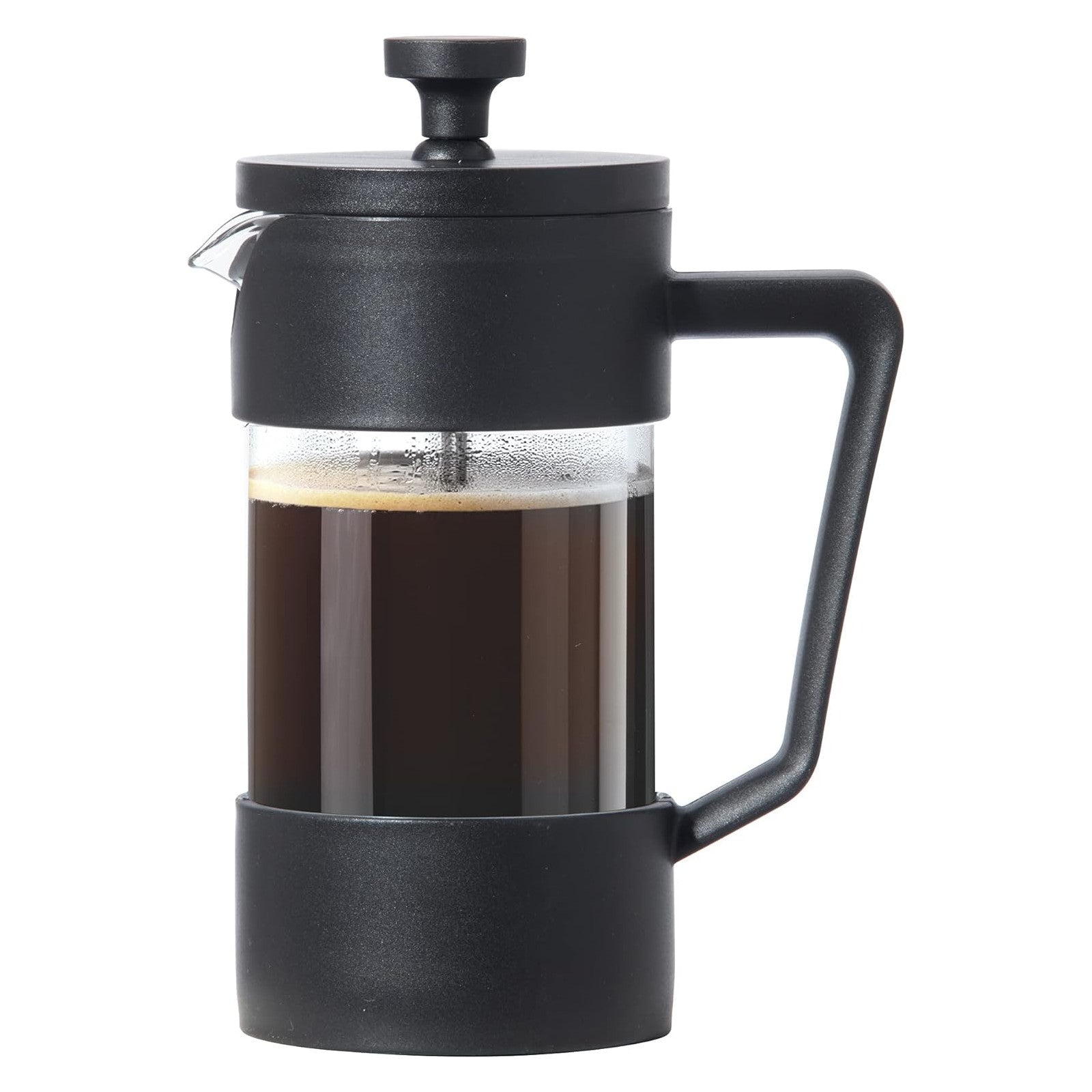 French Press - Borosilicate Glass Coffee Maker - 3 Cup Black by Homeportonline