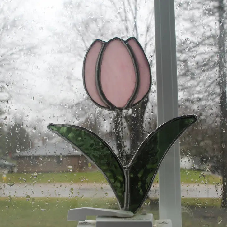Pink Tulip Suncatcher by Wild Lark