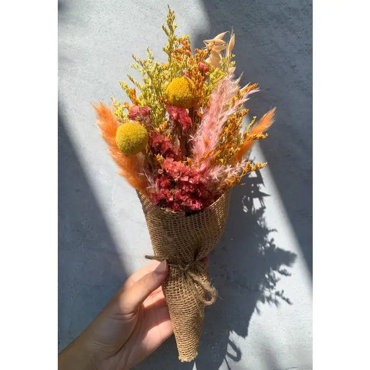 Dried Flowers Burlap Bouquet