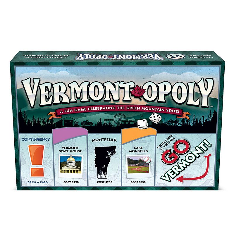 Late For The Sky: Vermont-Opoly - State Themed Family Board Game  Opoly-Style Game Night  Traditional Play Or 1 Hr Version  Ages 8+  2-6 Players