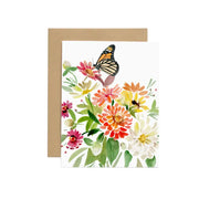 Butterfly & Blooms Card - Single