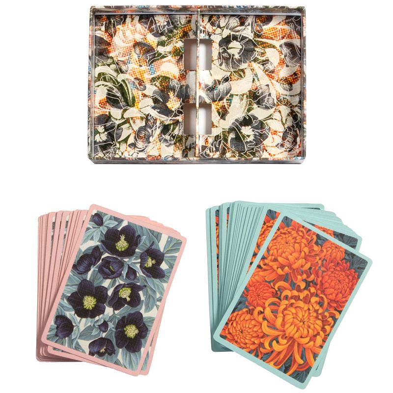 eeboo Piece & Love: Autumn Abundance Playing Cards Set of 2, Multi