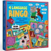 eeBoo 4 Language Bingo Game/Spanish  French  German  Mandarin Chinese/ ages 3+