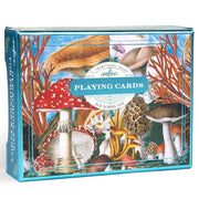 eeBoo Piece & Love: Mushroom Playing Cards - Includes 2 - 52 Card Decks  Traditional Decks With Beautiful Artwork & Gilded Edges