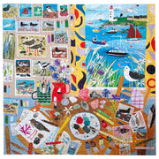 eeBoo Piece & Love: Seabirds - 1000 Piece Puzzle - Adult Square Jigsaw  23x23   Includes Image Reference Insert  Glossy High-Quality Pieces