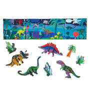 eeBoo Dino 3D Glow-In-The-Dark - Includes 4 Constructible Dinosaurs & 4 Prehistoric Plants, Multi