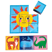 eeboo Simple Things 9-Piece Animal and Nature Picture Block Puzzles, Multi