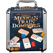 Game Dominoes Mexican Train in Aluminum Carry Case by Homeportonline