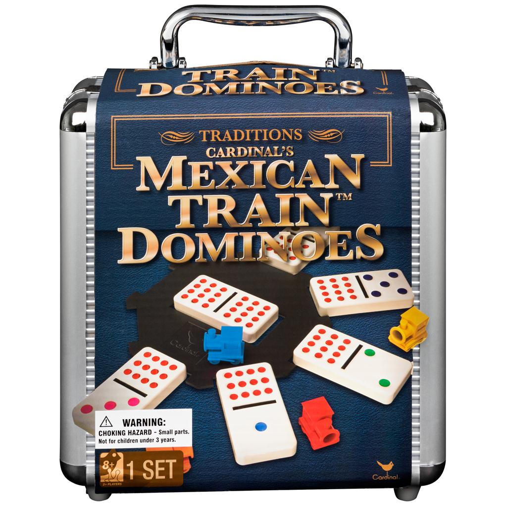 Game Dominoes Mexican Train in Aluminum Carry Case by Homeportonline