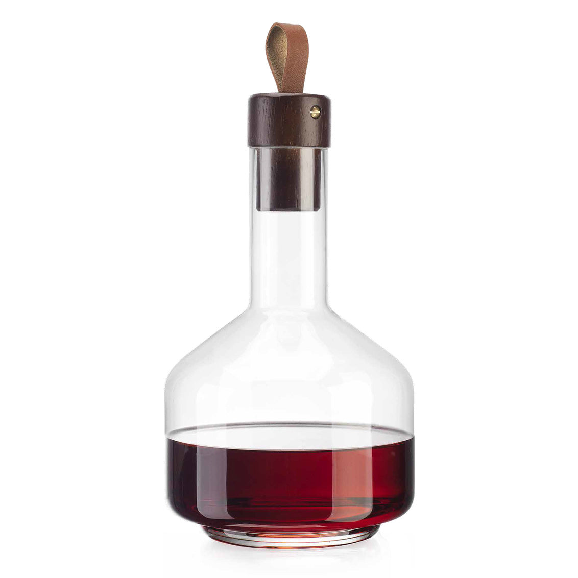 Attache Leather Strap Top Decanter 64 Oz by Homeportonline