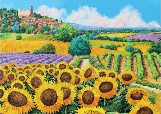 Puzzle 1000 Piece Sunflowers & Vineyards by Homeportonline