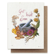 Get Well Soon Plantable Herb Seed Card