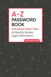 A-Z Password Book Individual Letter Tabs to Quickl