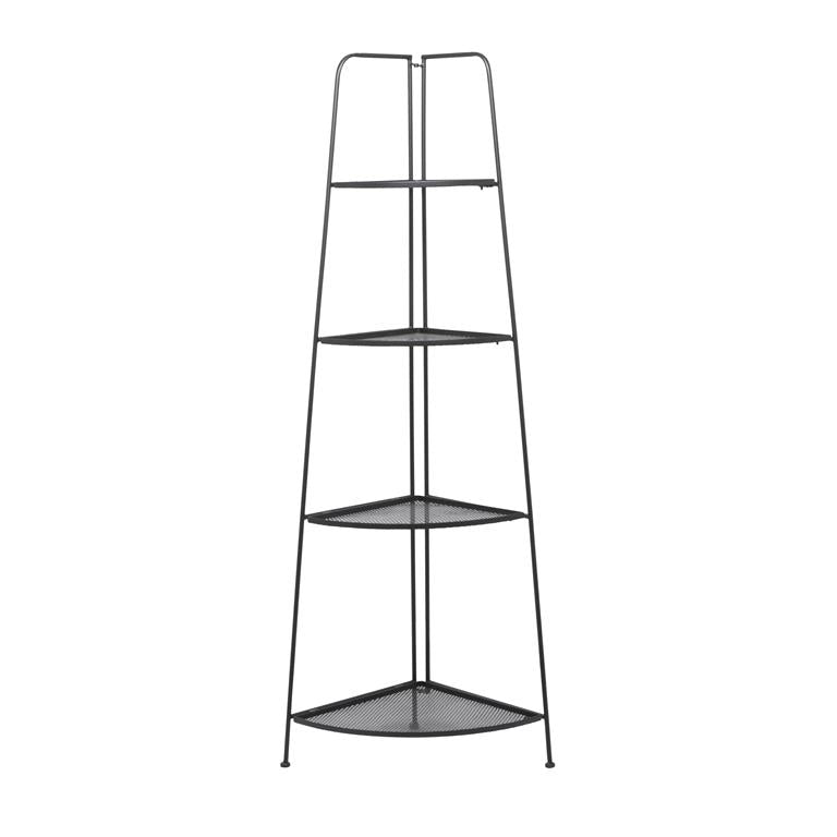 Black Metal Indoor/Outdoor Tall Folding Shelves by Homeportonline