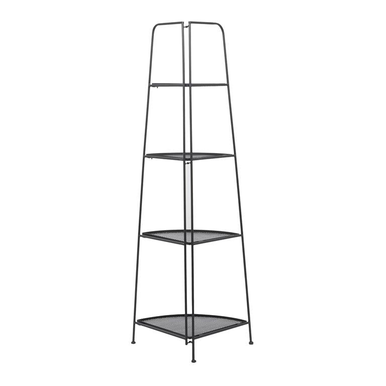Black Metal Indoor/Outdoor Tall Folding Shelves by Homeportonline