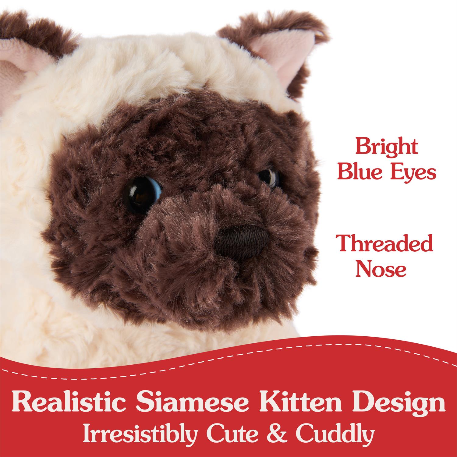 Plush Cat & Dog Collection Siamese Kitten Bootsie 9" by Homeportonline