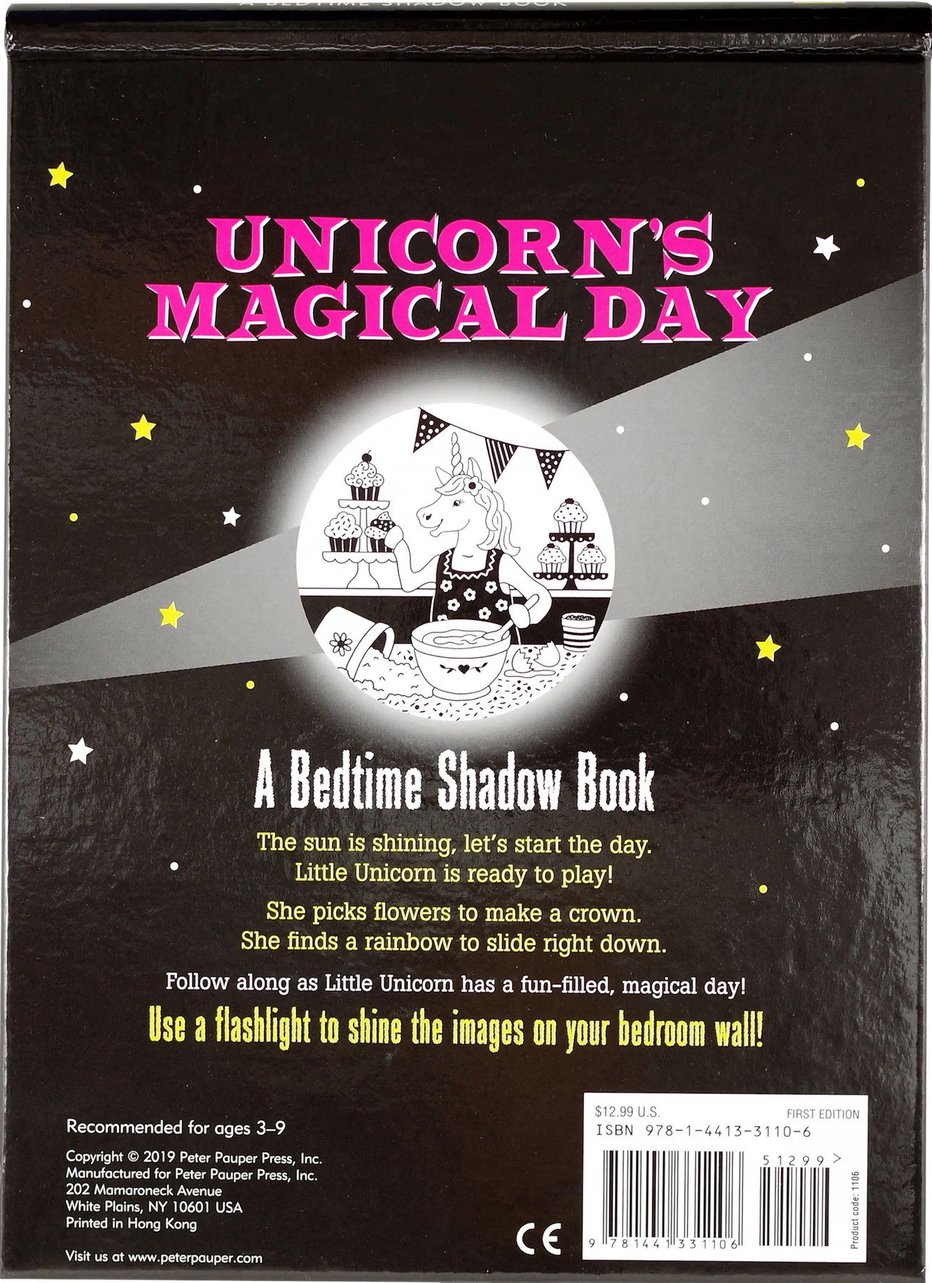 Bedtime Shadow Book Unicorn's Magical Day by Homeportonline