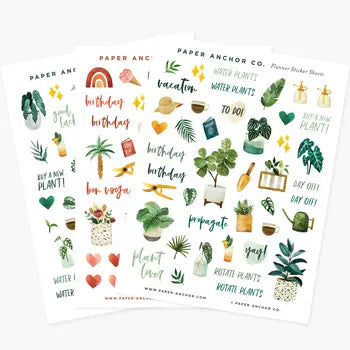 Plant Lover Planner Sticker Sheets