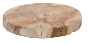 Round Teakwood Cheese/Cutting Board by Homeportonline