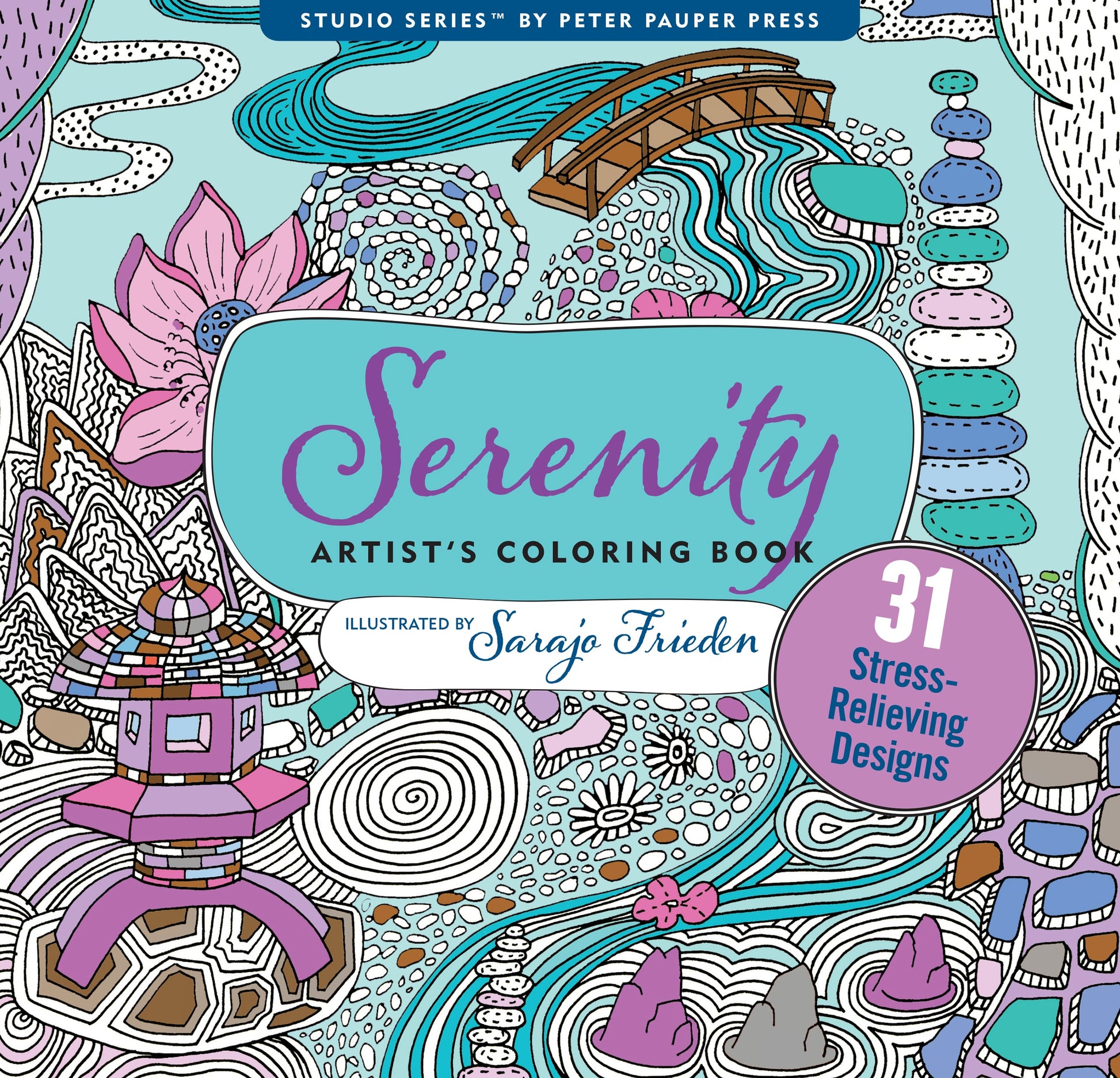 Artist's Adult Coloring Book Serenity by Homeportonline