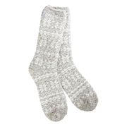 Socks - Cozy Winter Crew Fair Isle Silver by Homeportonline