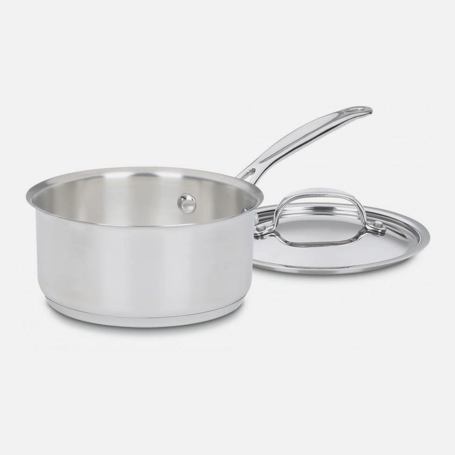 Cookware - Chefs Classic Stainless Steel Saucepan w/Lid 1.5qt by Homeportonline