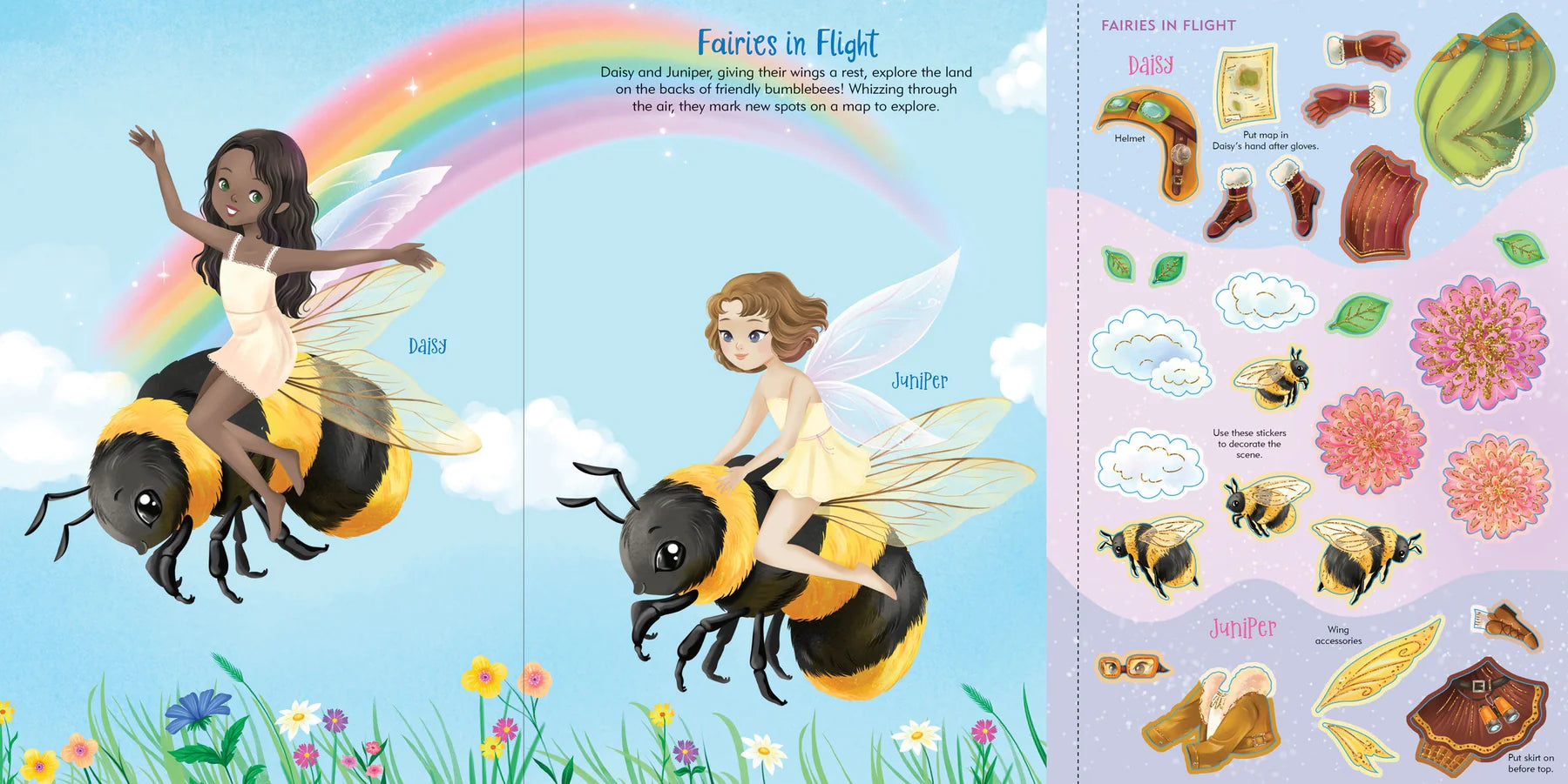 Sticker Doll Dress Up Book Fairies by Homeportonline