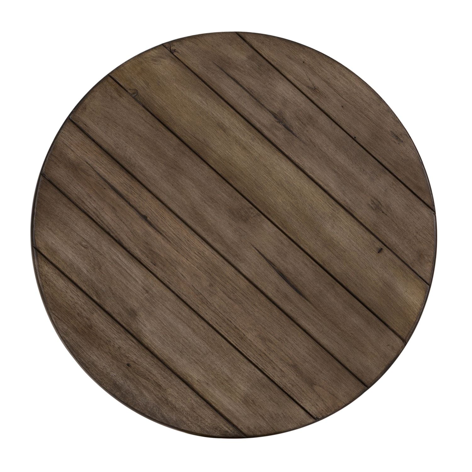 Hayden Way Gray Wash Finish Round Chairside Table Limited Availability by Homeportonline