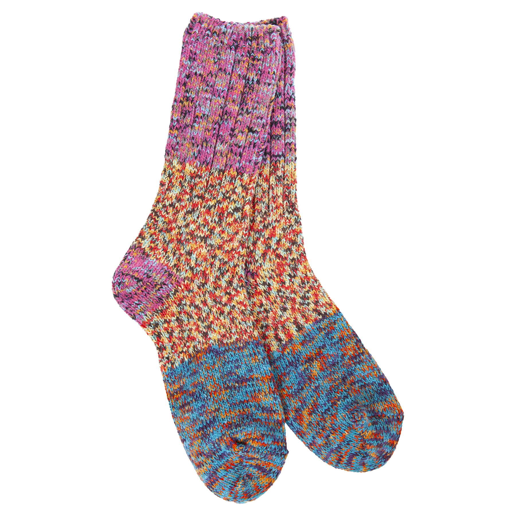 Socks - World's Softest Ragg Crew Fiesta CB-Multi by Homeportonline