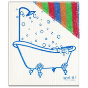 Wet-it Blue Bathtub Wet N Scrub Swedish Dishcloth with Scrubby Pad Combined