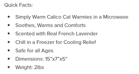 Warmies Cat Calico by Homeportonline
