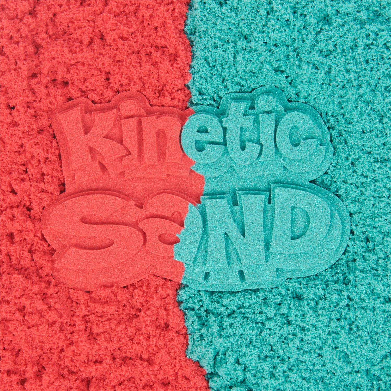 Kinetic Sand Mold n' Flow Red & Teal Play Sand 1.5lbs by Homeportonline