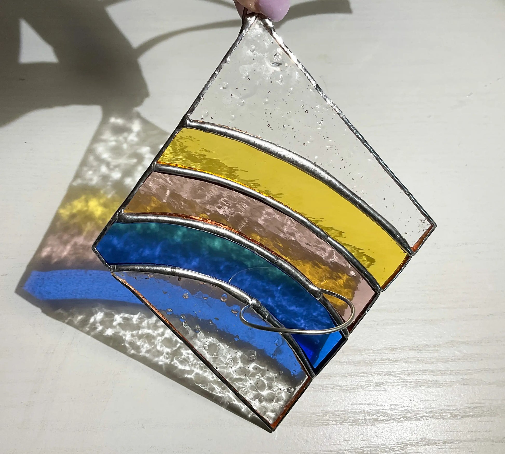 Rainbow Stained Glass - Air Plant Holder by Wild Lark