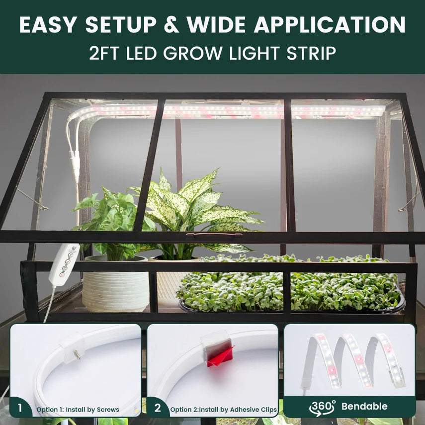 Flex Grow - Silicone Tube Led Grow Light, 4000K - 3pcs Set
