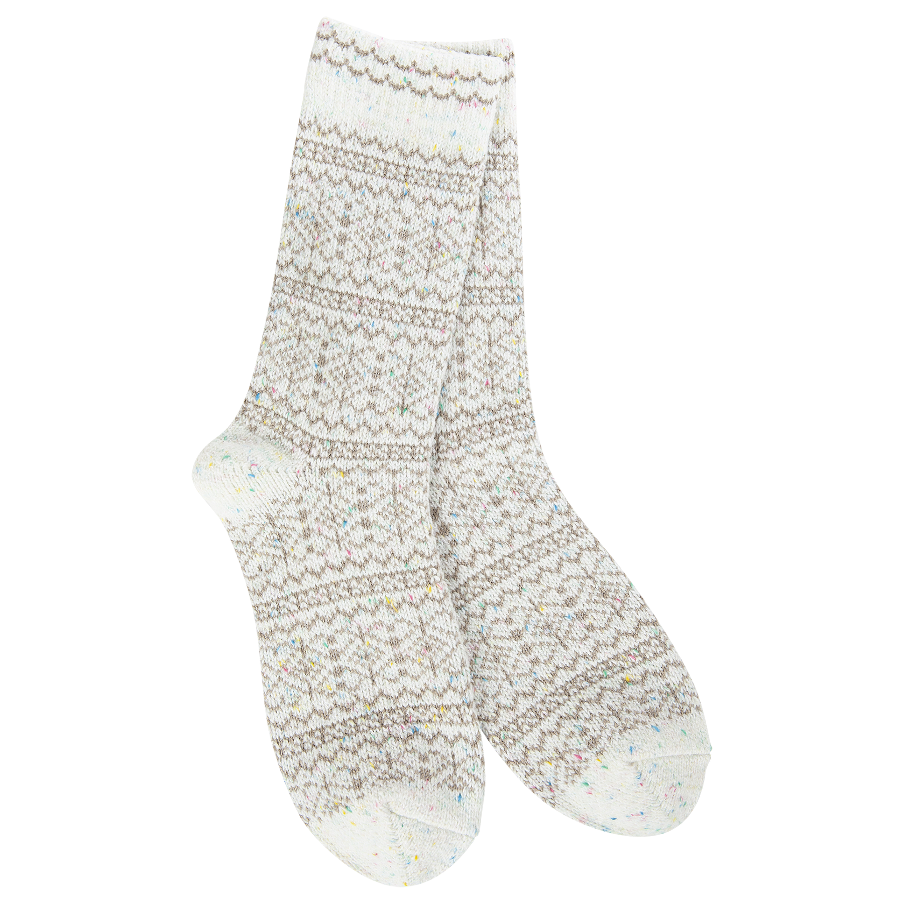 Socks - Holiday Confetti Crew Holiday Confetti (White) by Homeportonline
