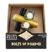 Project Genius Bolts of Pompeii Interlocking Metal Burr Puzzle, Multi