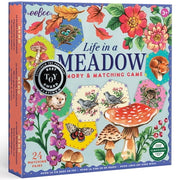 eeBoo: Memory & Matching Game - Life in a Meadow - Classic Concentration Play  Woodland Nature Animals & Flora  24 Tile Pairs  Skill Building  Kids 3+