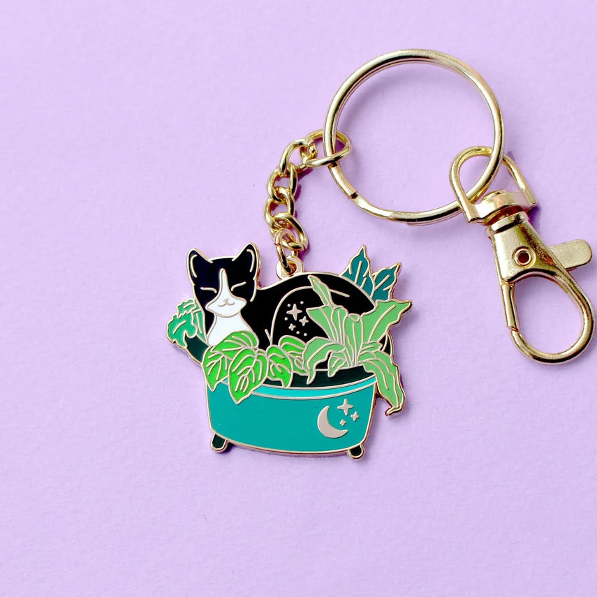 Glitter Punk Enamel Key Chains