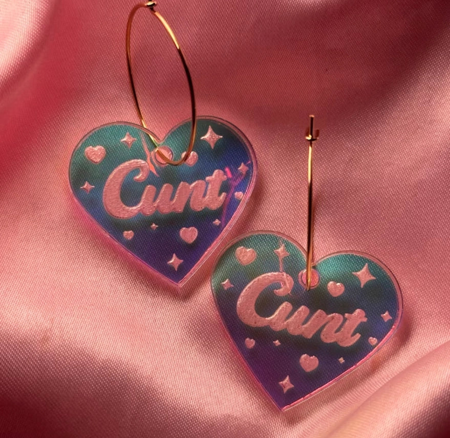 Iridescent Hoop Earrings