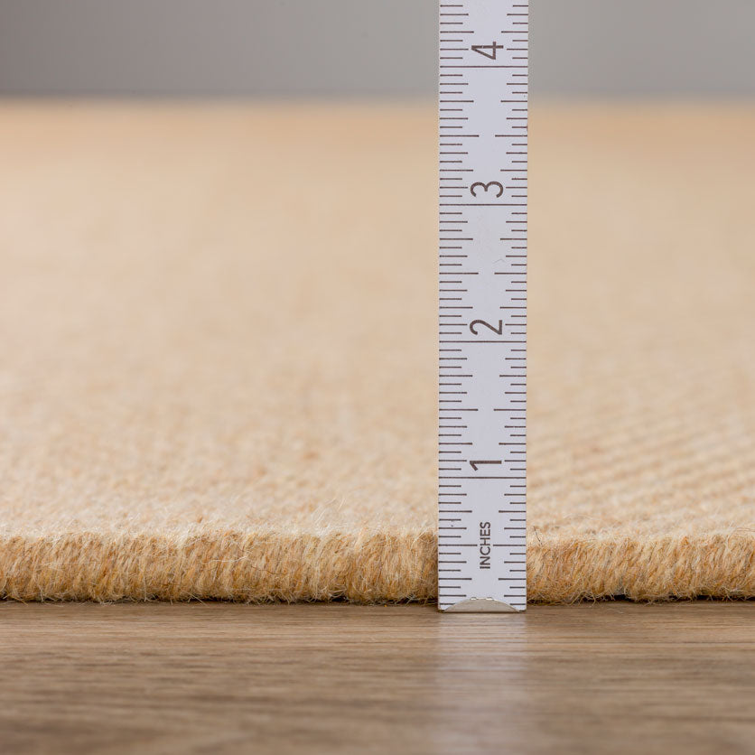 Monaco Herringbone Wool Rug Ecru 5' x 7'6" by Homeportonline