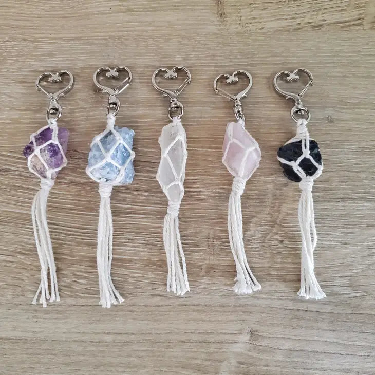 Crystal Keychains- Genuine Raw Crystals