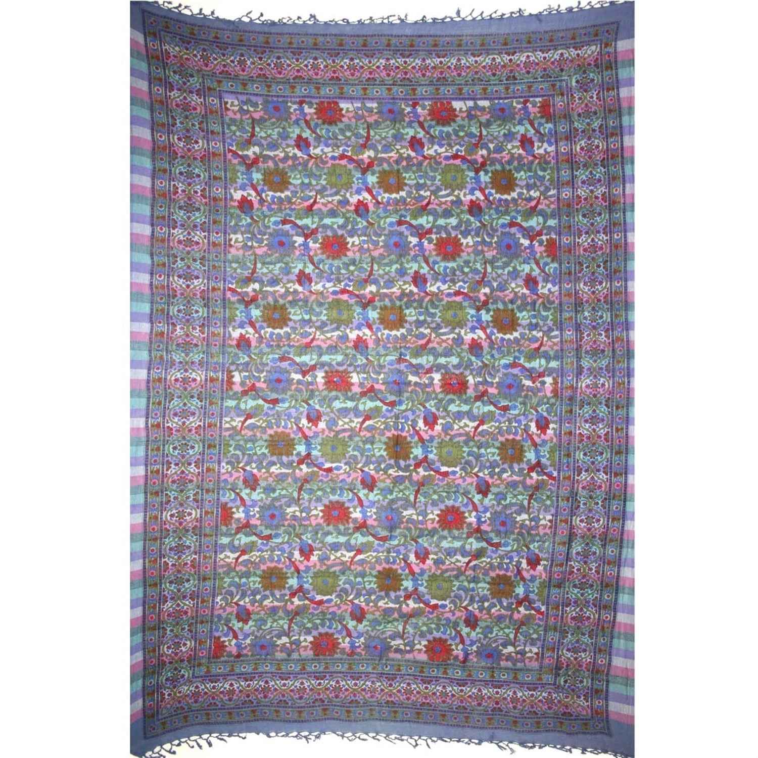 Tapestry Twin Size Overprint Madras Sunflower Yellow by Homeportonline
